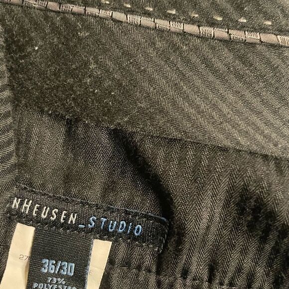 Van Heusen Studio Men Grey/Blue Light Stripped Slacks Size 36x30 - Picture 12 of 12